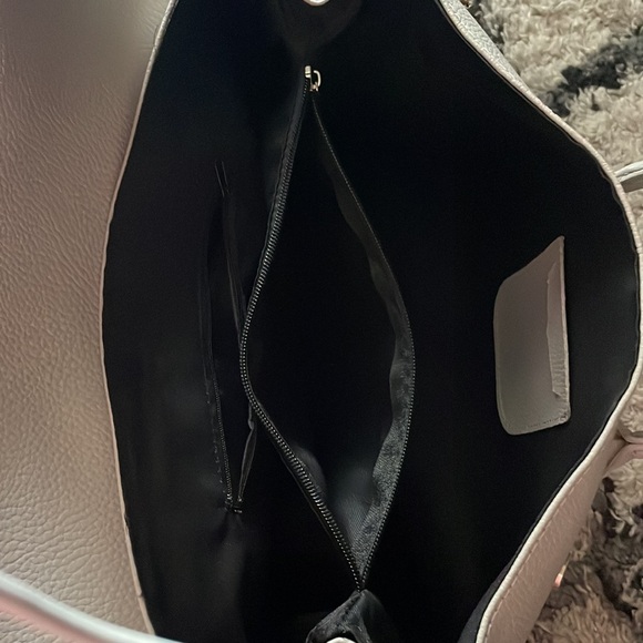 Large Gray Leather Massimo Castelli Tote Shoulder Purse Made in Florence Italy - Picture 10 of 14